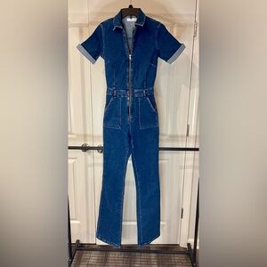 Stylish Blue Denim Overalls